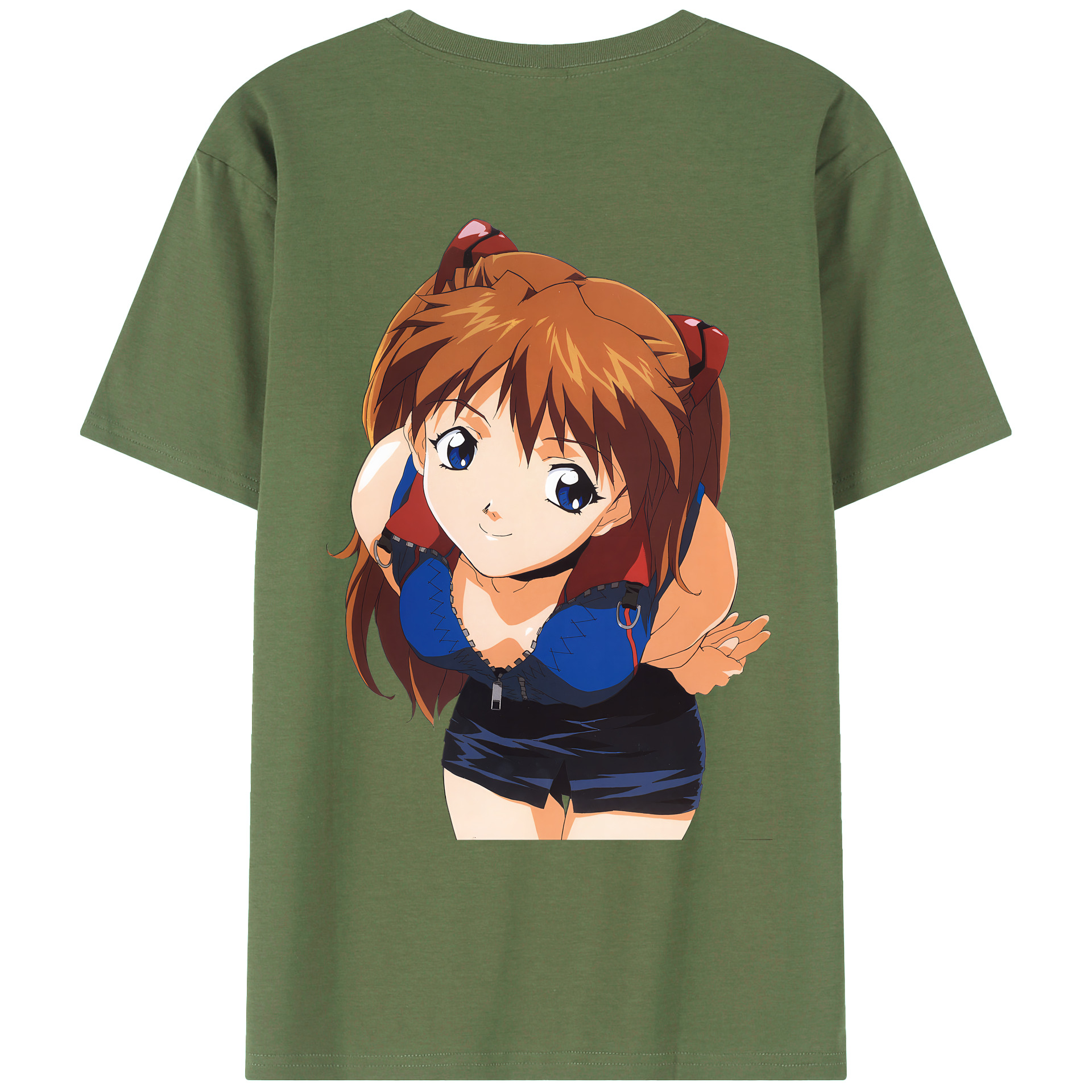 （画像用） EVA 新世紀エヴァンゲリオン 綿100％ メンズ半袖Tシャツ（バックプリント） 通気性